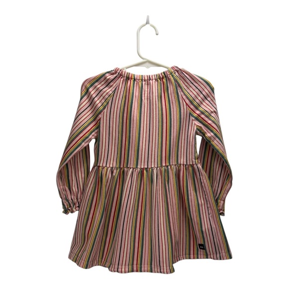 Tea Collection Striped Dress Long‎ Sleeve Casual Playwear Pink 2T - Picture 2 of 6